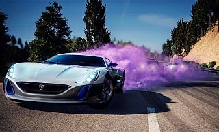 Mit Bonbon-Nebel die Gegner ausbremsen: In dem innovativen Arcade-Racer "The Grand Tour Game" zur gleichnamigen Serie ist das möglich. - Amazon Games