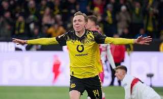 Maximilian Beier könnte im Pokal gegen Leverkusen wieder für Borussia Dortmund spielen. (Archivfoto) - Bernd Thissen/dpa