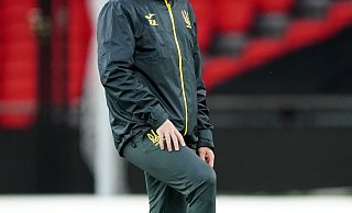 Der ukrainische Nationaltrainer Ruslan Rotan wird mit seiner Mannschaft weiter an der EM-Qualifikation teilnehmen. - Zac Goodwin/PA Wire/dpa