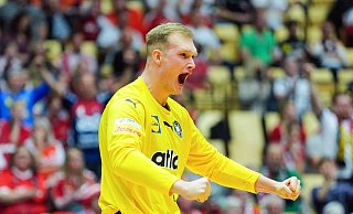 Torwart David Späth überragte beim WM-Sieg der deutschen Handballer gegen Tunesien. - Soeren Stache/dpa
