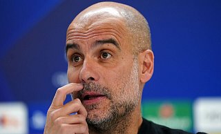 Wegen des Eurovision Song Contest am Samstag in Liverpool findet das Ligaspiel von Pep Guarduilas Mannschaft beim FC Everton erst sonntags statt. - Nick Potts/PA Wire/dpa