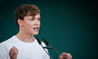 Timon Dzienus, Co-Chef der Grünen Jugend, ärgert sich über den Umgang der Grünen mit der Klimabewegung. - Kay Nietfeld/dpa