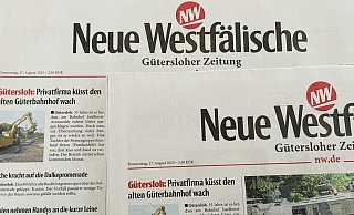 Wegen des Starkregens konnten einige Zusteller der "Neuen Westfälischen" im Kreis Gütersloh in der Nacht zu Donnerstag nicht losfahren. - Lena Vanessa Bleck