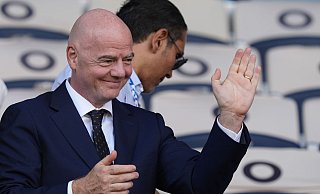 FIFA-Präsident Gianni Infantino reagiert auf Neuer-Rücktritt aus der der Nationalmannschaft. - Marcus Brandt/dpa
