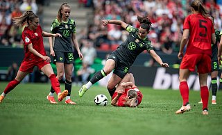 Die Bundesliga der Frauen stellt neue Rekordwerte auf. - Fabian Strauch/dpa