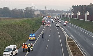 Verkehrsbehinderungen wegen eines Unfalls auf der A33. - Uwe Pollmeier (HK)