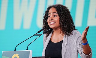 Sarah Lee Heinrich wurde als Bundessprecherin der Grünen Jugend verabschiedet. - Kay Nietfeld/dpa