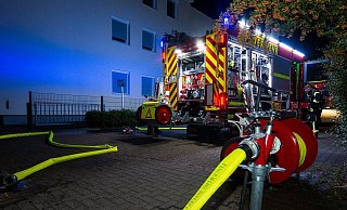 Feuerwehreinsatz in der Bremer Straße.  - MATHIESEN-TV
