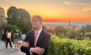 Eike Schmidt ist Kunsthistoriker aus Deutschland und Mitte-Rechts-Kandidat um das Amt des Bürgermeisters in Florenz. - Christoph Sator/dpa