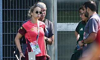 Giulia Gwinn nach ihrer Verletzung beim DFB-Training - Sebastian Christoph Gollnow/dpa