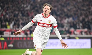 Traf auch bei Stuttgarts Niederlage gegen Leverkusen am Sonntag: Nick Woltemade. - Harry Langer/dpa