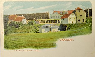Wellenbad: Nördlich der Wasserkunst, unterhalb der Mühle, ist auch für Abwechslung für die Salzwerker gesorgt. - Sammlung Lothar Heine