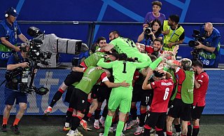 Die Georgier setzten sich gegen Portugal durch und erreichten das Achtelfinale. - Bernd Thissen/dpa