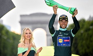 Topfavorit: Jonathan Milan gewann bei der Tour de France das grüne Trikot, bei der Lidl Deutschland-Tour soll es für den Italiner das blaue Trikot des Gesamtsiegers werden. - Bernard Papon/dpa