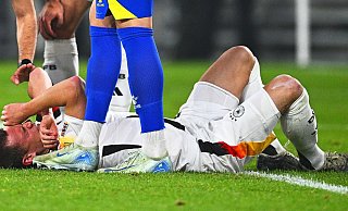 Joshua Kimmich hat sich gegen Bosnien-Herzegowina nicht gravierend verletzt. - Tom Weller/dpa