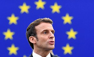 Emmanuel Macron stellt Frankreichs Prioritäten in der EU-Politik vor. - Foto: Bertrand Guay/POOL AFP/AP/dpa