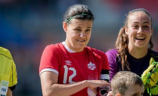 Kanadas Christine Sinclair. - Thomas Eisenhuth/dpa