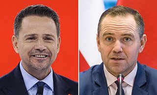 Bei der Stichwahl um das Präsidentenamt in Polen tritt der liberale Rafal Trzaskowski (links) gegen den Rechtskonservativen Karol Nawrocki an. (Archivbild) - Jarek Praszkiewicz/PAP/Attila Husejnow/SOPA Images via ZUMA Press Wire/dpa