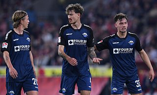 Auch bei den SCP-Akteuren (v. l.) Felix Götze, Calvin Brackelmann und Aaron Zehnter ist der Marktwert deutlich gestiegen. - Imago Images