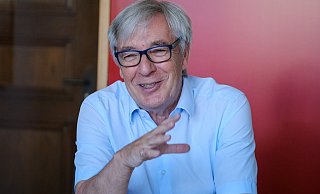 Gut gelaunt: Udo Witthaus an seinem letzten Arbeitstag im Gespräch mit nw.de. - Andreas Zobe Gut gelaunt: Udo Witthaus an seinem letzten Arbeitstag im Gespräch mit nw.de. - Andreas Zobe