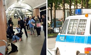Die Polizei konnte den Angreifer noch auf dem Bahnsteig Jahnplatz festnehmen. Später wurde der 45-Jährige auf die Wache gebracht. - Christian Mathiesen