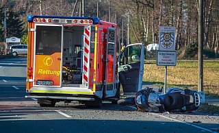 Der tödliche Motorradunfall ereignete sich kurz vor der Granze zum Landkreis Gütersloh. - Andreas Zobe