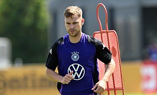 Joshua Kimmich gehört bald zu den DFB-Spielern mit mindestens 100 Einsätzen. - Federico Gambarini/dpa