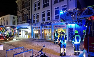 In der Postfiliale in der Bäckerstraße hat es gebrannt. - Feuerwehr Herford