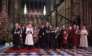 Die britischen Royals beim «Together at Christmas»-Gottesdienst in der Westminster Abbey. - Yui Mok/PA Wire/dpa