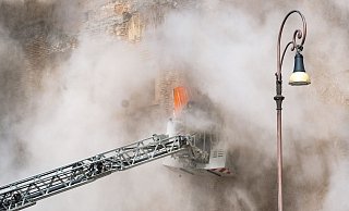 In Rom sind Teile eines mittelalterlichen Turms eingestürzt. - Mauro Scrobogna/LaPresse via ZUMA Press/dpa