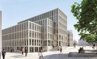 Die Pläne für das neue Paderborner Stadthaus sind umstritten. - Visualisierung Stadt Paderborn