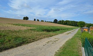 Der Wirtschaftsweg oberhalb des Südrings in Bredenborn, soll tiefergelegt werden, um so die Regenmassen bei einem Starkregenereignis zunächst aufzufangen und kontrolliert in die Schächte ablaufen zu lassen. - Nicole Niemann