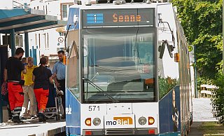 Wegen eines Unfalls kam es in Bielefelds Stadtbahnnetz zu Störungen. - Christian Mathiesen