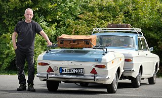 Der Gütersloher Kurt Kimm ist Oldtimer-Fan und hat zwei historische Ford Taunus in seinem Besitz. - Andreas Frücht