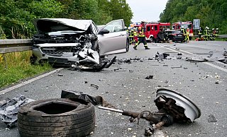 Bei einer Massenkollision wurden am Montag sieben Menschen verletzt, vier von ihnen schwer. - Ralph Meyer Bei einer Massenkollision wurden am Montag sieben Menschen verletzt, vier von ihnen schwer. - Ralph Meyer
