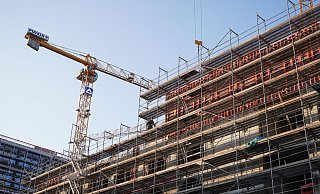 Wohnungsbau in Berlin: Überdurchschnittlich stark haben sich Zimmer- und Holzbauarbeiten verteuert. - Foto: Jörg Carstensen/dpa