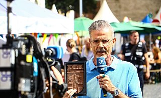 „ARD-Sportschau“-Moderator Michael Antwerpes ist in Herford. - Daniel Salmon