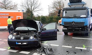 Auf dem Stadtring in Richtung Berliner Straße kam es im Kreuzungsbereich Hülsbrockstraße zu einem Unfall. - Andreas Eickhoff