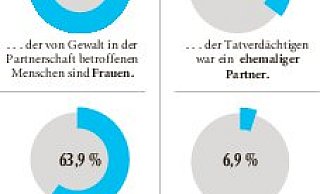 Gewalt in Partnerschaften - Betroffene, Täter und Taten: ein ÜberblickQuelle: Bundeskriminalamt, Berichtsjahr 2015 - NOW