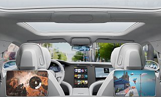 Über Dienste wie Geforce Now könnte man auch unterwegs im Auto spielen - flottes Netz vorausgesetzt. - Nvidia/dpa-tmn