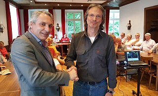 Thomas Pusch vom Nabu und CDU-Stadtverbandsvorsitzender Frank Pape. - Judith Gladow