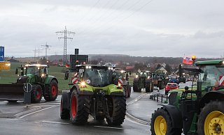 Protest der Landwirte in Thüringen. - Bodo Schackow/dpa