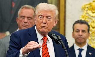 Trump will sowohl nach Israel als auch nach Kairo reisen. - Alex Brandon/AP/dpa