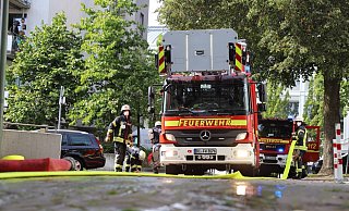 Brand in der Bielefelder Innenstadt. - Charlotte Mahncke