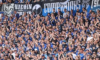 Die Bielefelder Schüco-Arena war im letzten Ligaspiel gegen Waldhof Mannheim nahezu ausverkauft. - Oliver Krato