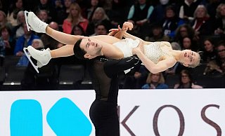 Nikita Volodin und Minerva Hase gelten als große Medaillenhoffnung für die Olympischen Spiele 2026. - Charles Krupa/AP/dpa