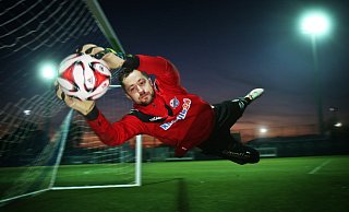 In seinem Element: Torwart Lukas Kruse trug 20 Jahre lang das Trikot des SC Paderborn. - Sarah Jonek