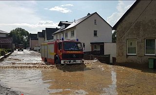Die Folgen des Starkregens waren in Borchen besonders zu spüren. - Feuerwehr Borchen