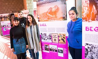 Diana Safoian, Tim Langguth, Anna Roschka und Zainab Farooq engagieren sich auf Seiten der Gesamtschule in dem Kooperationsprojekt - ralf bittner