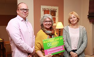 René Gartemann (v. l.), Birgit Kampmann und Birte Letmathe-Henkel treten in Leopoldshöhe bei der Kommunalwahl auf jeden Fall an. Und sie suchen noch weitere Kandidatinnen und Kandidaten. - Knut Dinter